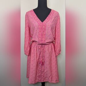 Vineyard Vines Silk Coastal Cowgirl Barbiecore Feminine Countryside Dress 6